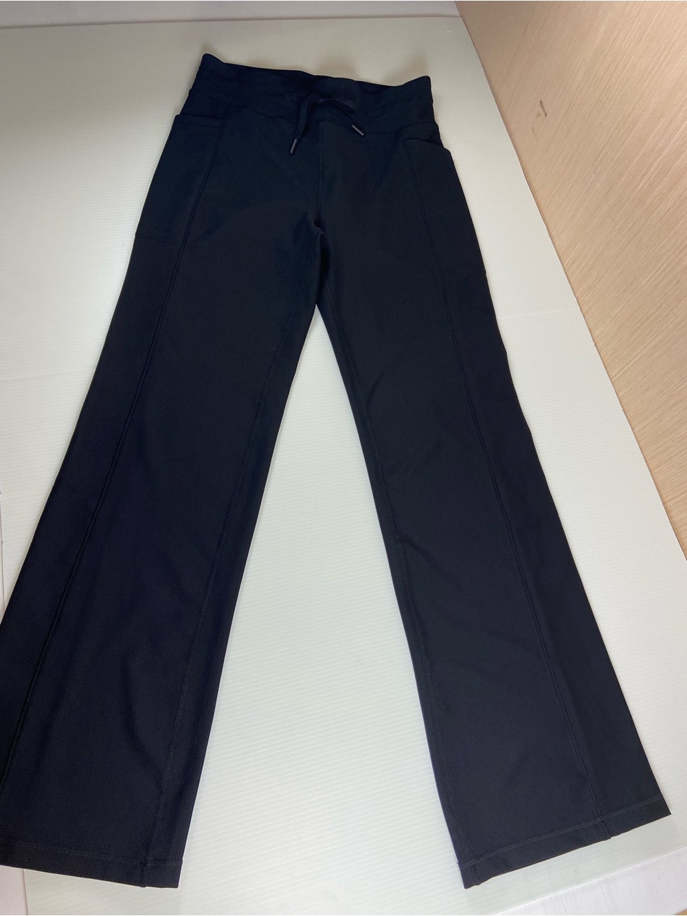 32 Degrees Cool Ribbed Black Performance Wide Leg Pants M